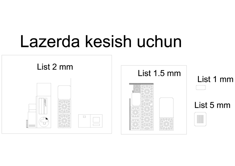 3D модель Учак с мангалом