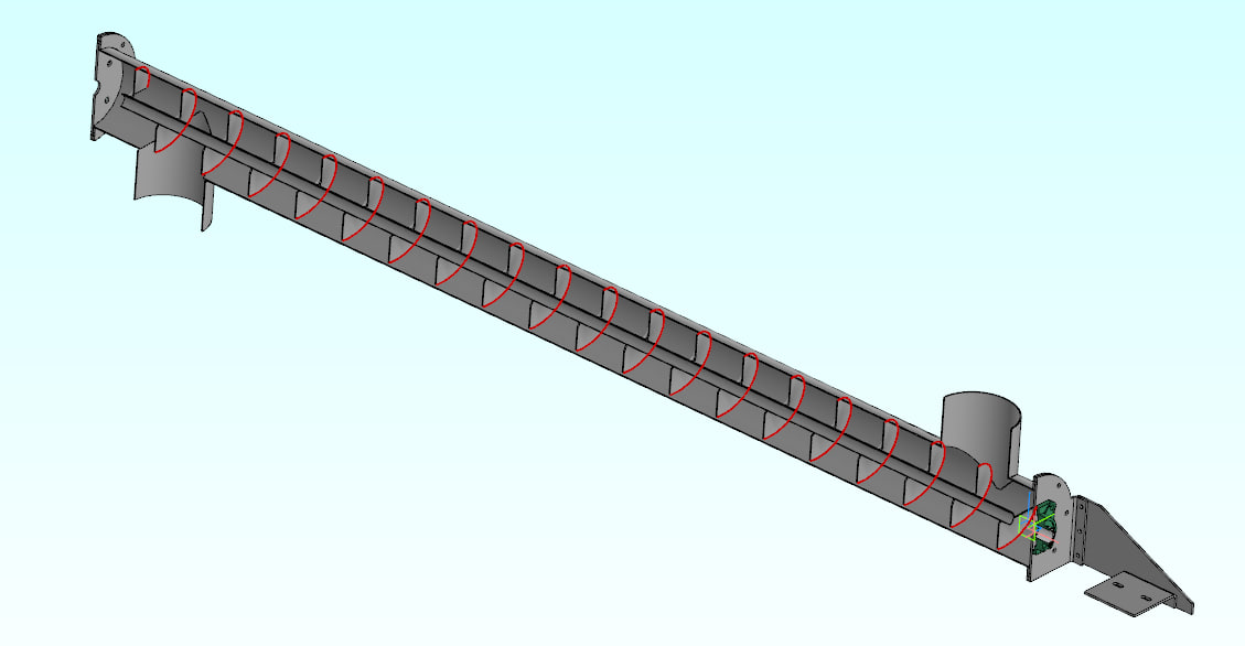 3D модель Трубный шнек L=3500