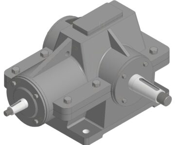 3D модель Редуктор конический К-200 (габаритная модель)