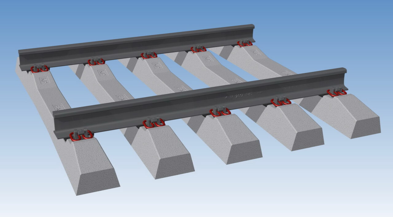 3D модель Рельсовое полотно со скреплением типа АРС-4
