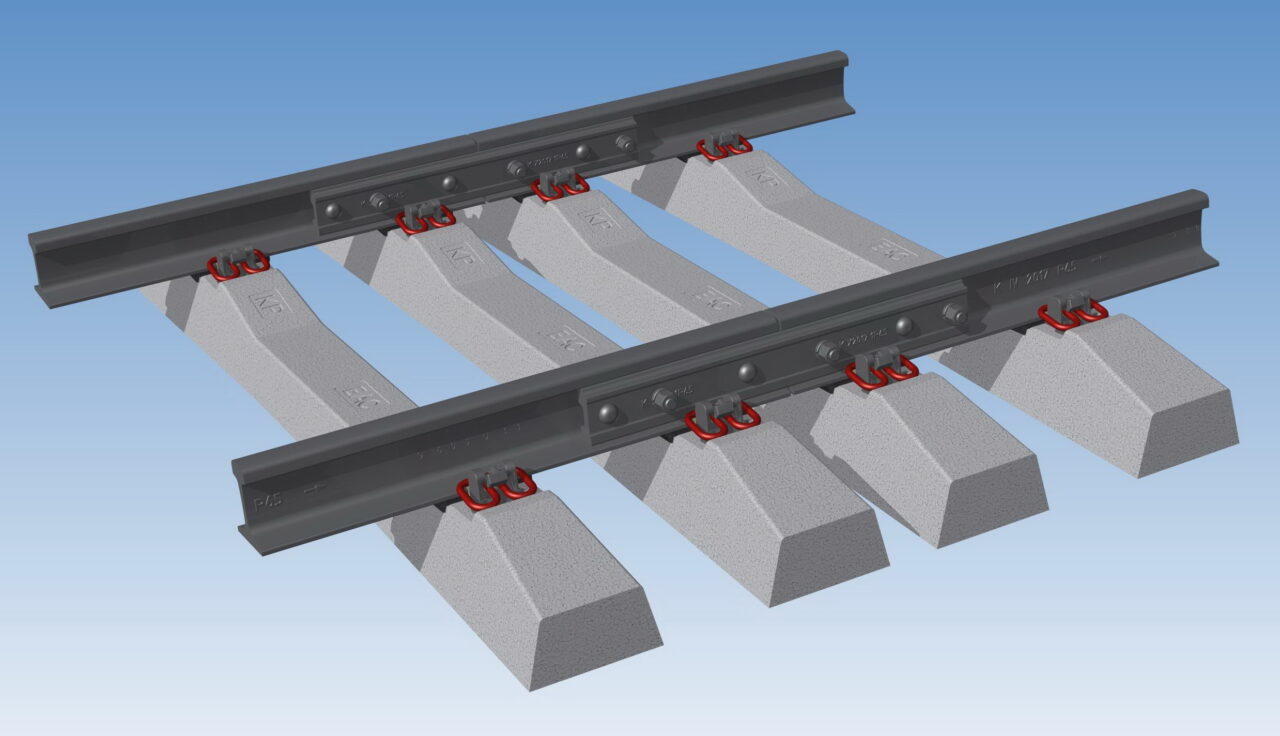 3D модель Рельсовое полотно со скреплением типа АРС-4