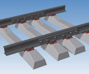3D модель Рельсовое полотно со скреплением типа АРС-4