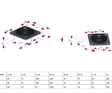 3D модель Резинометаллические пластинчатые амортизаторы ап-1, ап-2, ап-3