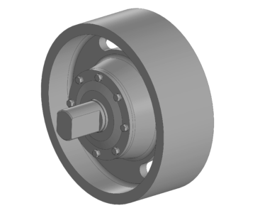3D модель Опорный ролик с валом