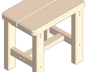 Чертеж Табурет 285х450х425 мм