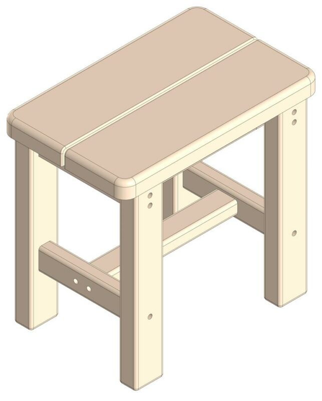 Чертеж Табурет 285х450х425 мм