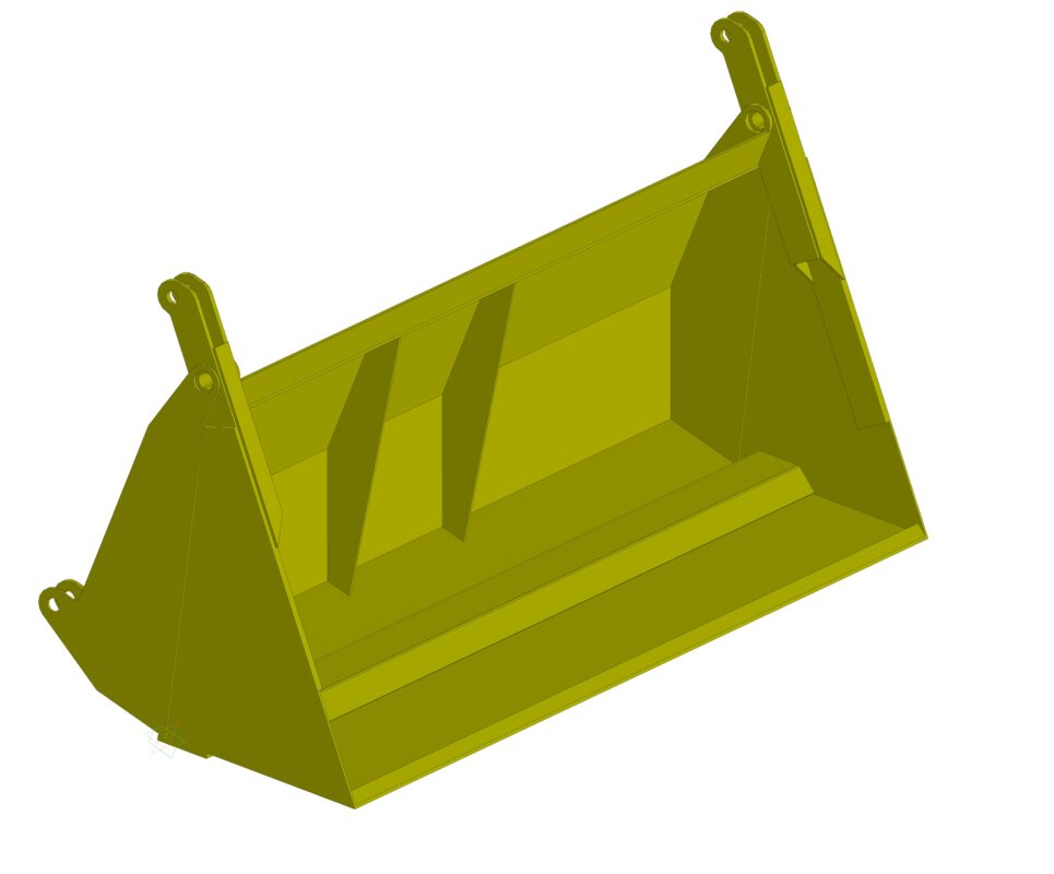 3D модель Ковш фронтального погрузчика челюстной 0,34 м3