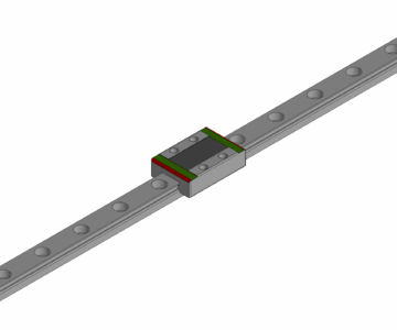 3D модель Линейная направляющая MGN9Cх250мм