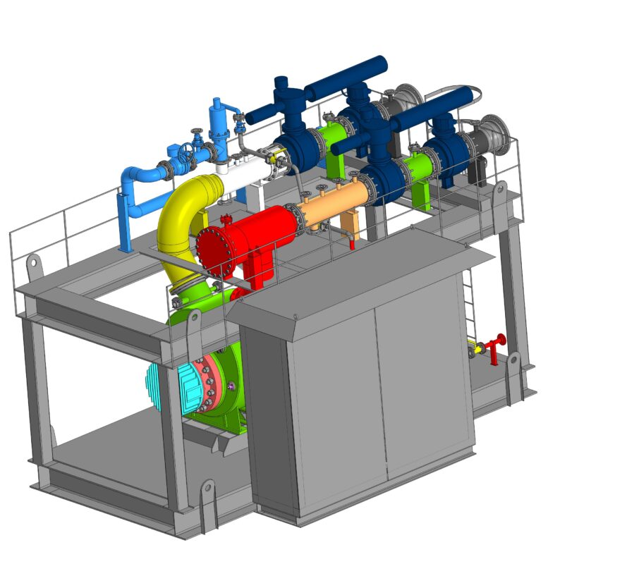 3D модель Автоматизированная многофазная насосная станция на базе насоса MPC 320-100 C