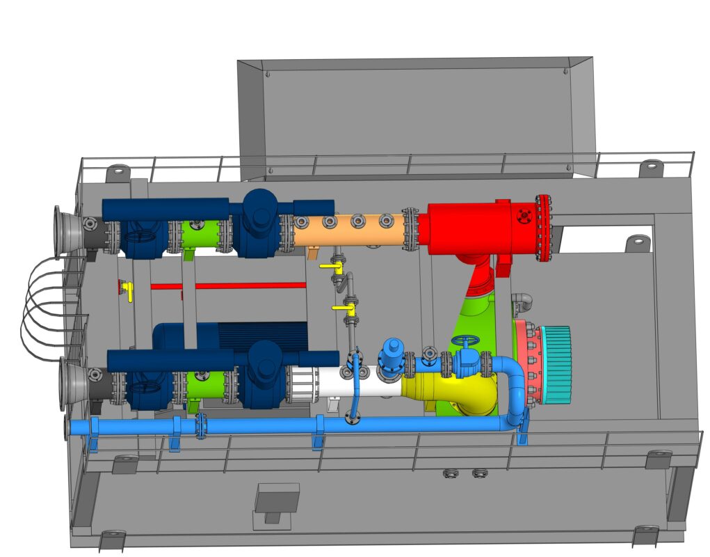 3D модель Автоматизированная многофазная насосная станция на базе насоса MPC 320-100 C