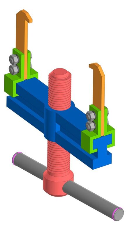 3D модель 3D модель съёмника для разборки напрессованных на вал изделий