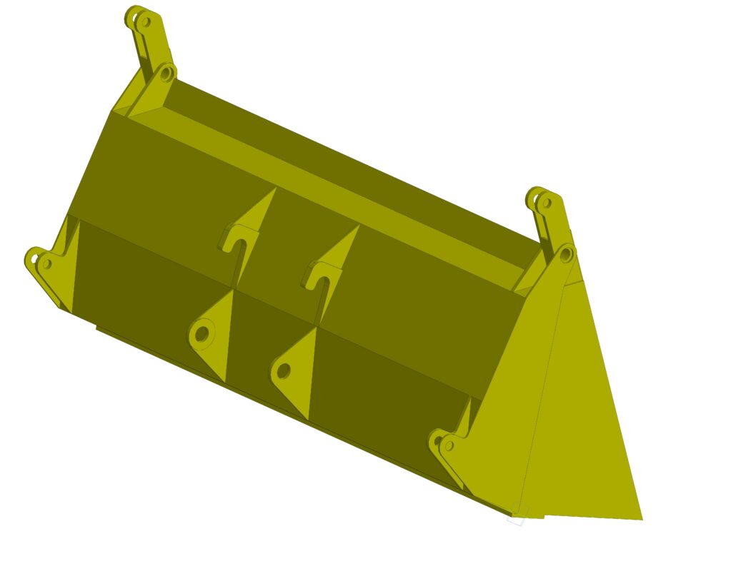 3D модель Ковш фронтального погрузчика челюстной 0,34 м3