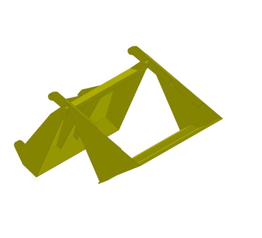 3D модель Ковш фронтального погрузчика челюстной 0,34 м3