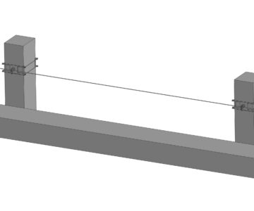 3D модель Стационарная система горизонтальной страховки