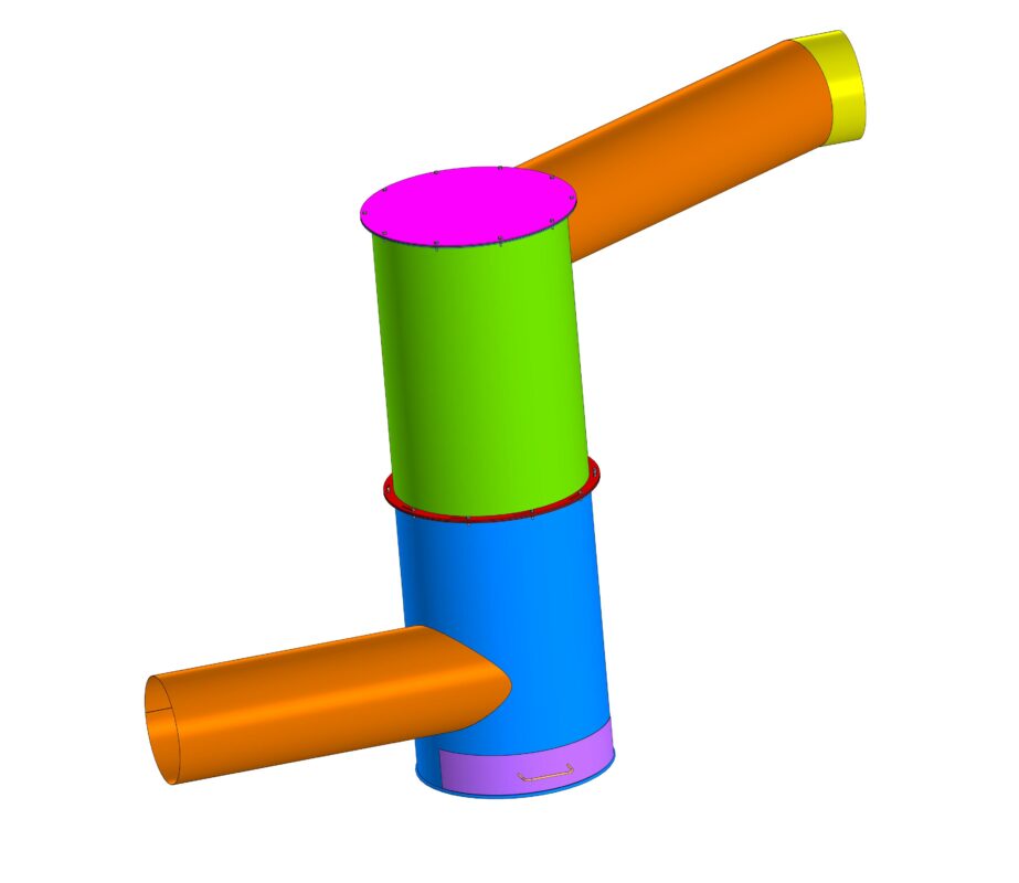 3D модель Бочка-циклон для вытяжки плазмы