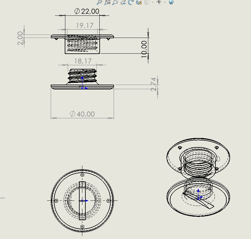 3D модель Универсальный зажим ковриков в салон автомобиля