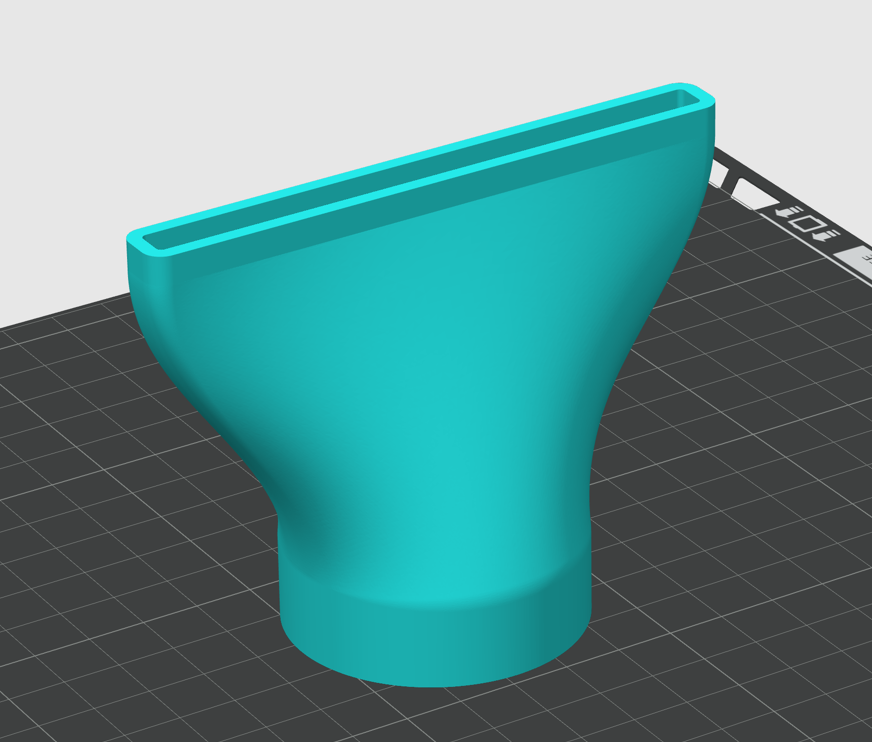 Чертеж Насадка на фен ⌀46мм на 6x100 мм