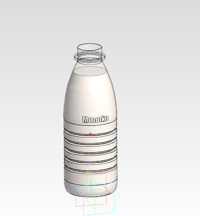 3D модель Габаритная модель бутылки 0,9л