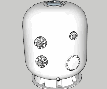 3D модель Песочный фильтр для бассейна PoolKing D1200mm (корпус)