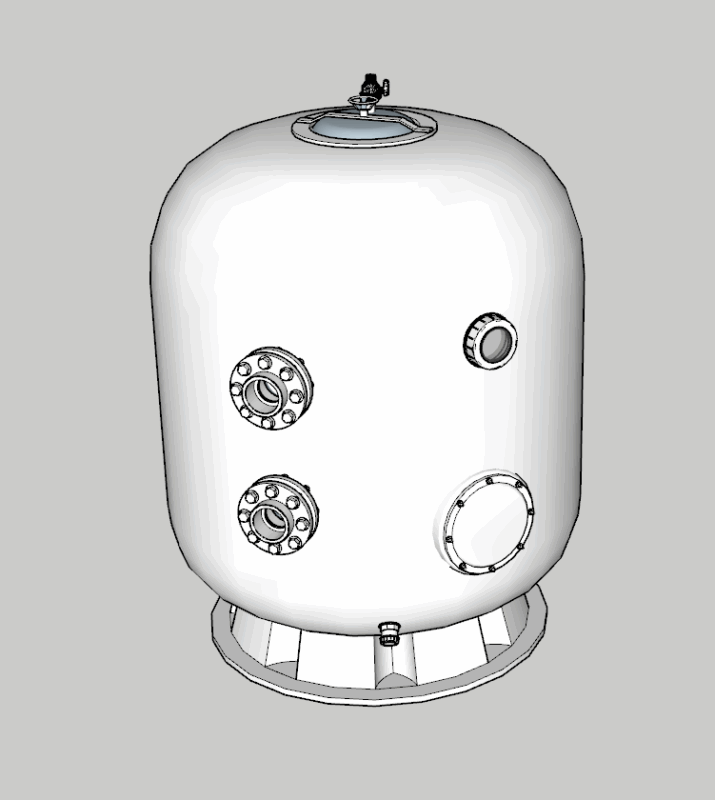 3D модель Песочный фильтр для бассейна PoolKing D1200mm (корпус)