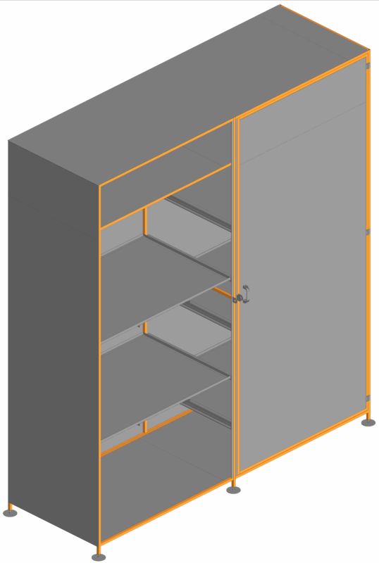 3D модель Шкаф 2700х900х3030 мм
