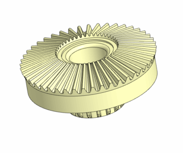 3D модель Коническая прямозубая шестерня механизма подъема спойлера BMW G32