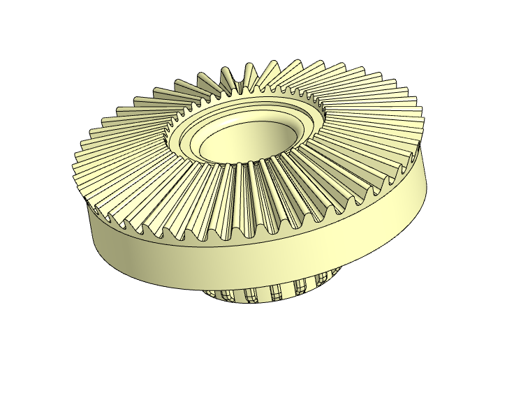 3D модель Коническая прямозубая шестерня механизма подъема спойлера BMW G32