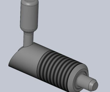 3D модель Штифт стопорный с ригелем вращающиеся на 360° без стопорной гайки A00341.200101, Альтервиа