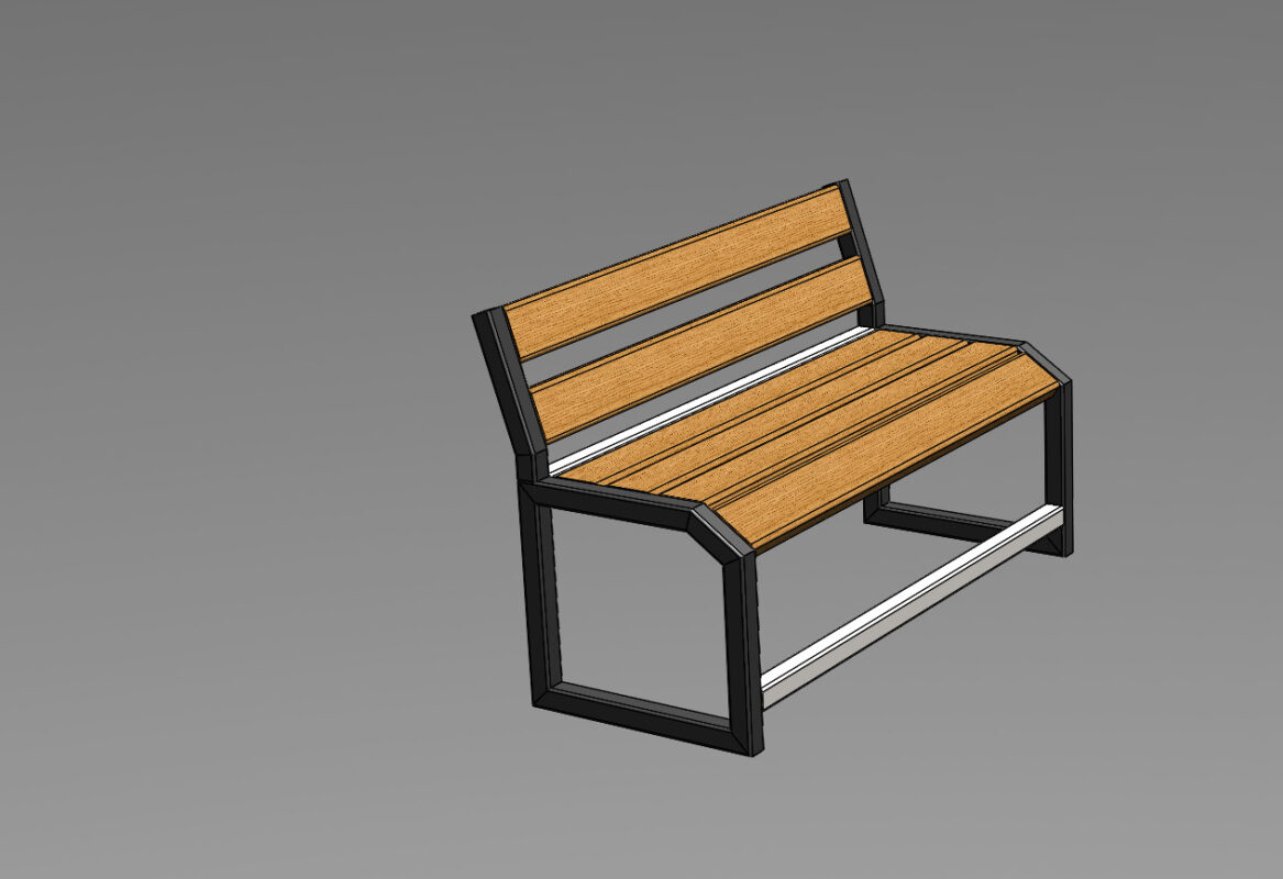 3D модель Скамейка 1368х538х840.