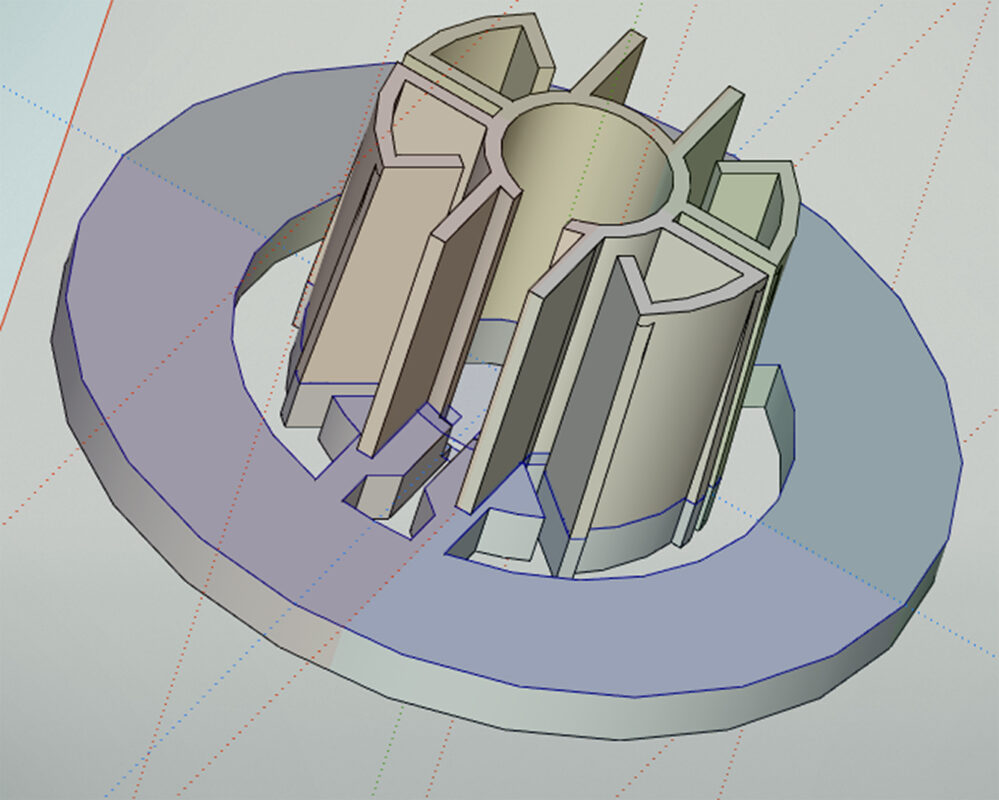 3D модель Держатель (втулка) шпинделя HP 510, C7769-40153/C7769-40169