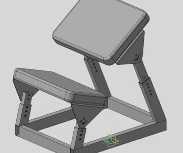 Чертеж Стул коленный 550*400*600