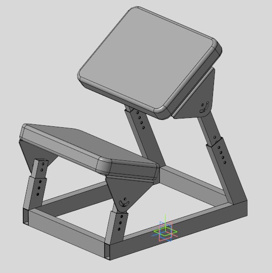 Чертеж Стул коленный 550*400*600