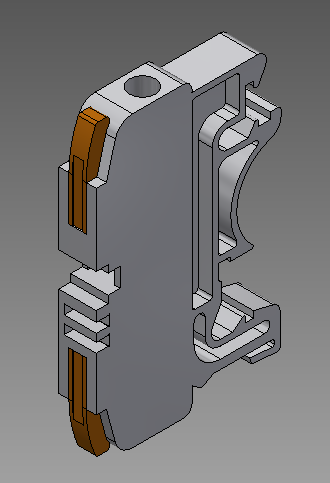 3D модель Клемма СМК 222-421D проходная REXANT