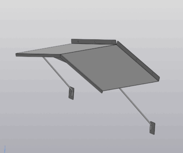 3D модель Козырек для проема 900-1000 мм.