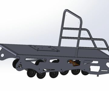 3D модель Модель рамы мотобуксировщика для гусеницы 500мм*2828мм