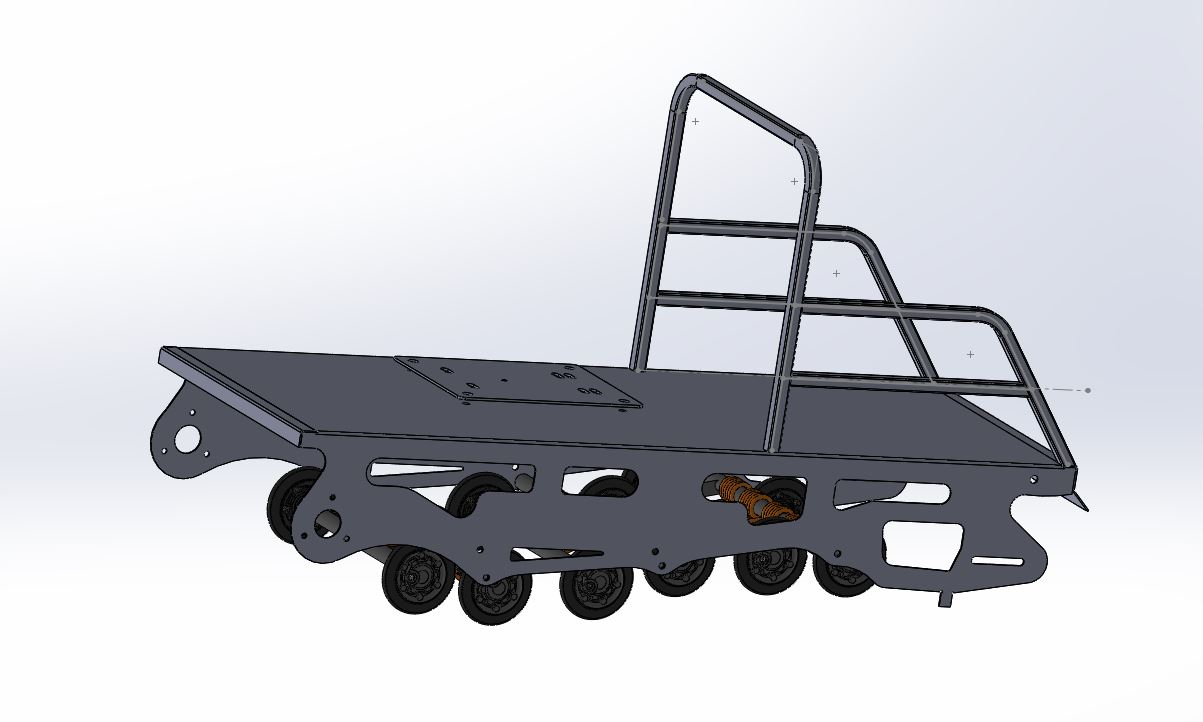 3D модель Модель рамы мотобуксировщика для гусеницы 500мм*2828мм