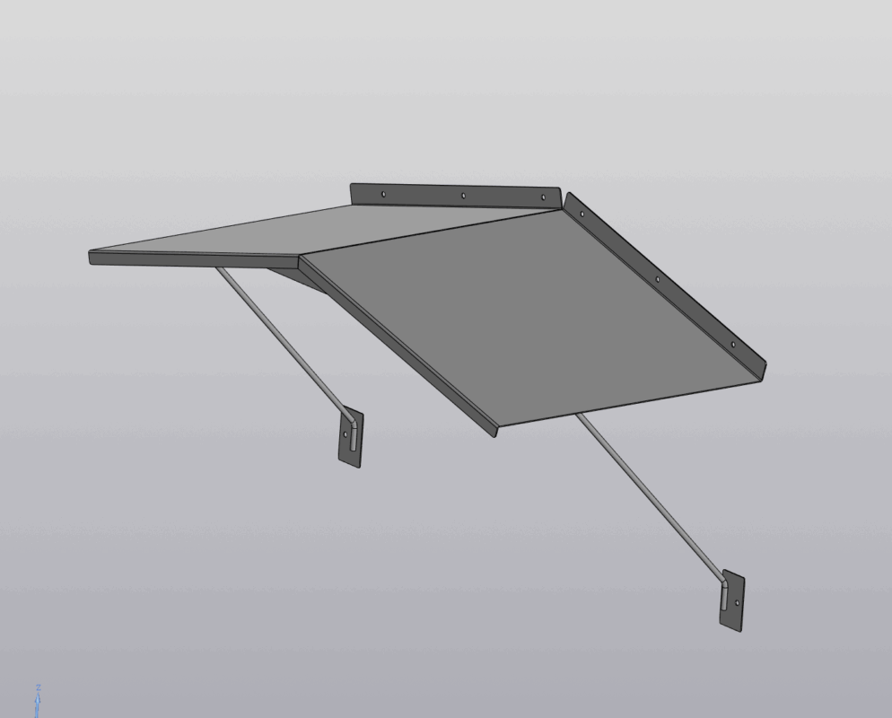 3D модель Козырек для проема 900-1000 мм.