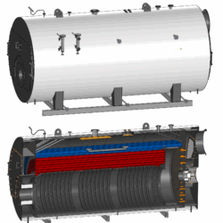 Чертеж Гараж с баней общей площадью 136 м.кв.