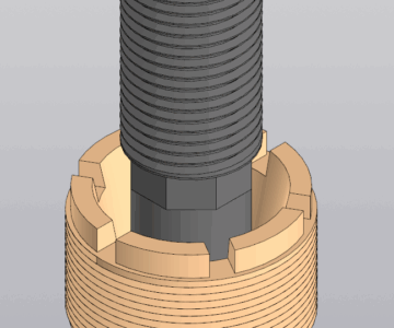 Чертеж Кулак с чашей и прижимной гайкой для пресса Cevolani PD-20