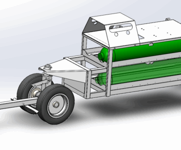 3D модель Тележка прицепная для перевозки баллонов