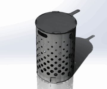 3D модель 3D модель разборного бачка мусоросжигателя