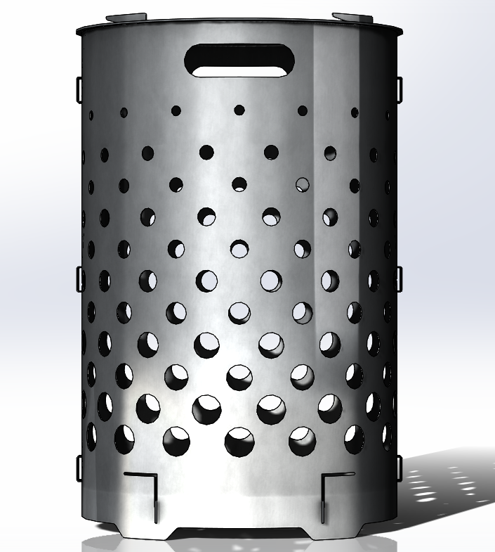 3D модель 3D модель разборного бачка мусоросжигателя