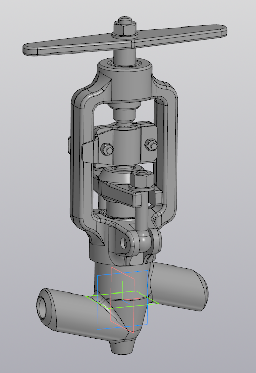 3D модель Модель клапана запорного 1с-11-3