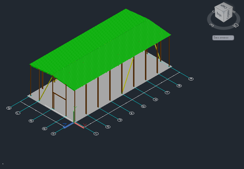 Чертеж Ангар 15х33м Н=9м