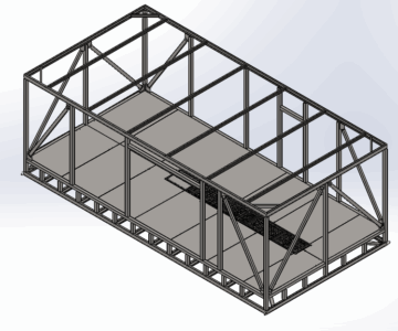 Чертеж Автомойка - каркас 10,0х5,0х3,6 м