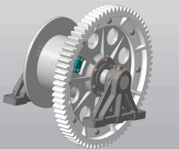 3D модель Барабан лебедки ЛПК-10Б