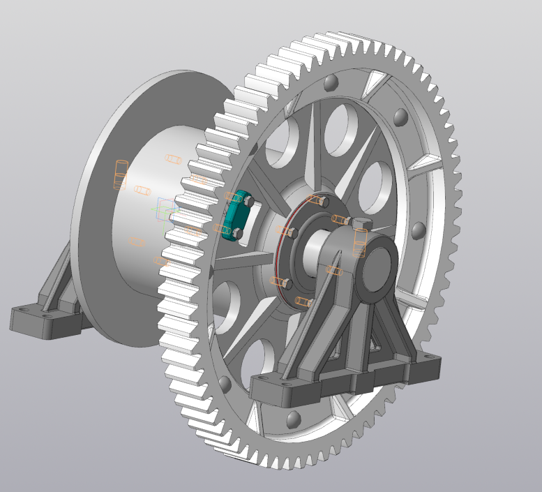 3D модель Барабан лебедки ЛПК-10Б