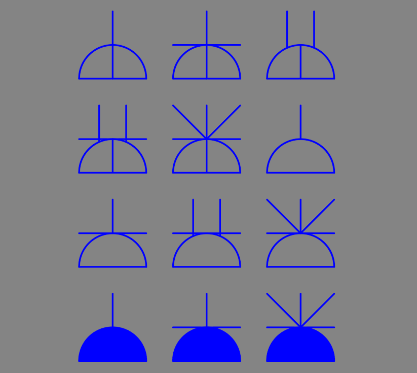 Чертеж Динамические блоки выключателей и розеток по ГОСТ21.210