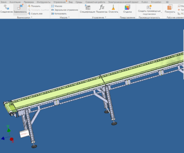 Чертеж Параметрическая модель конвейера