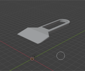 3D модель Скребок с облегченной ручкой